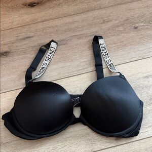 Victoria's Secret Black Bra with Logo Straps